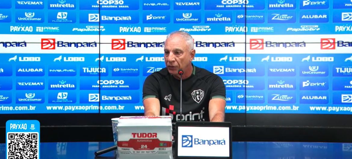 Márcio Fernandes revela meta do Paysandu para escapar da Série: “Sete partidas…”