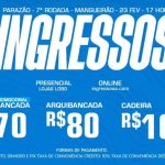 Valores dos ingressos disponibilizados pela equipe bicolor - Crédito: Reprodução/Redes sociais do clube