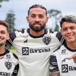 Cavalleri, Martínez e Delvalle em treino do Papão. | Jorge Luís Totti / Paysandu