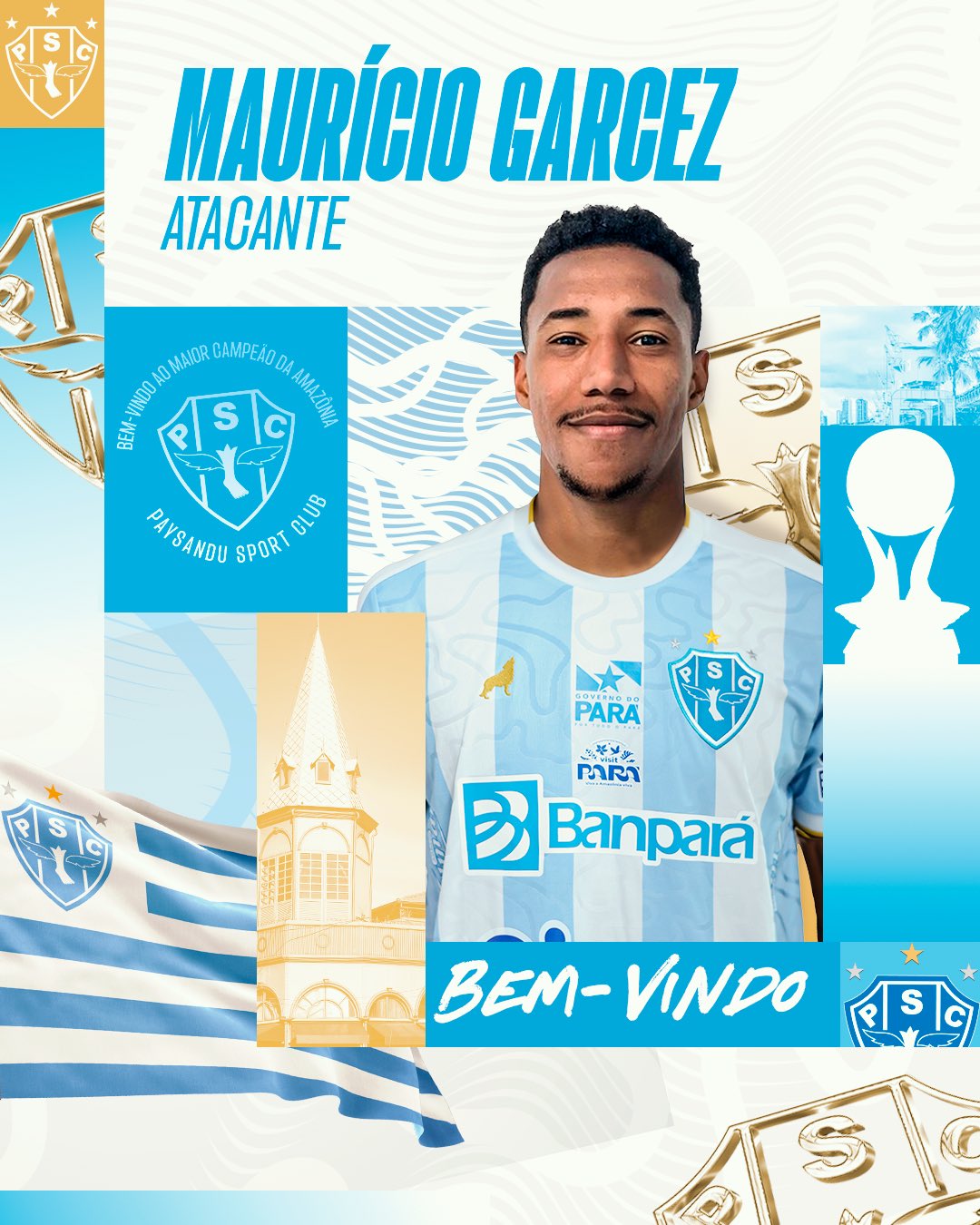 Além de Mauricio Gárcez, Paysandu anuncia mais 1 reforço para a temporada