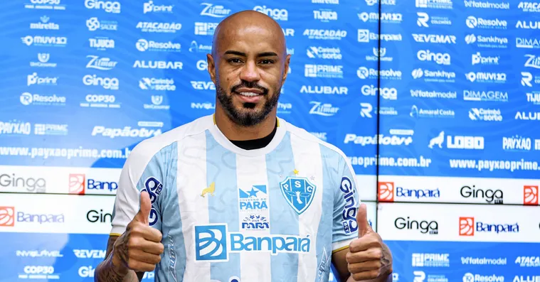 Thiago Heleno é apresentado pelo Paysandu com a promessa de uma recuperação na Série B